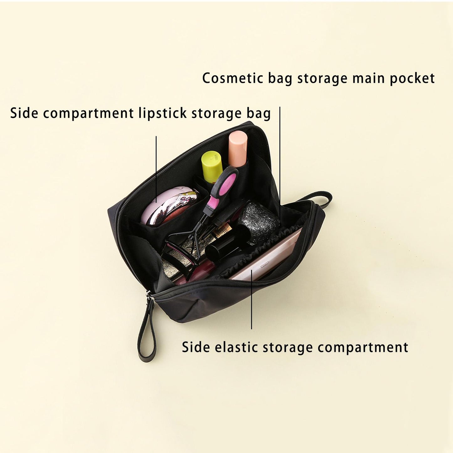 Lipstick Makeup Bag, Mini Small, Compartmentalized Women's Organizer