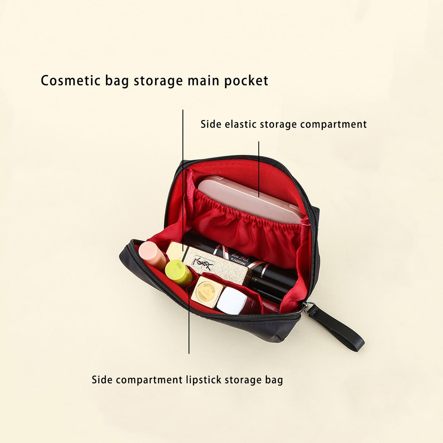 Lipstick Makeup Bag, Mini Small, Compartmentalized Women's Organizer
