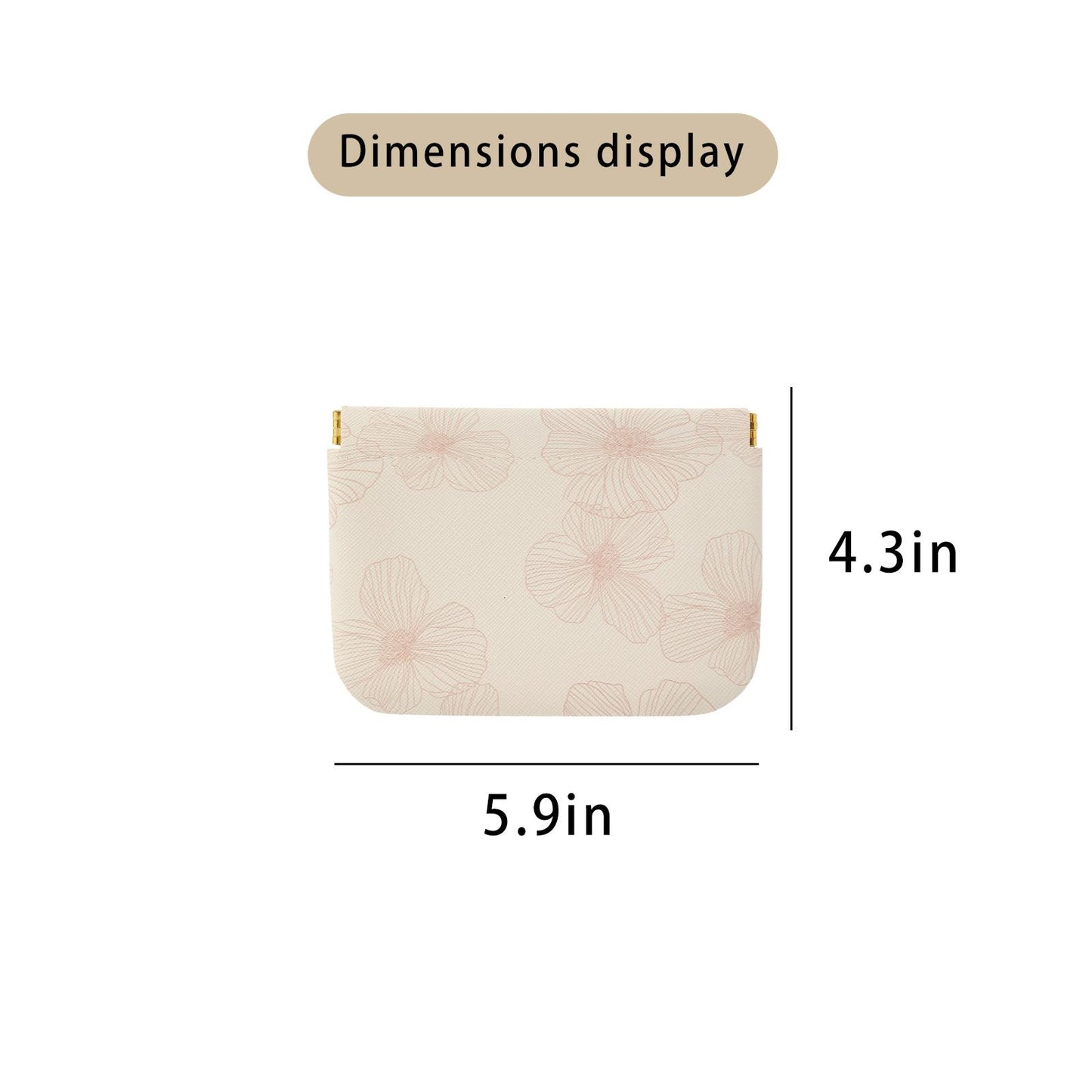 A modern-style snap pouch for storing lipstick, keys, makeup, or coins.